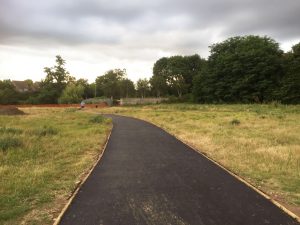 Tarmacked footpath