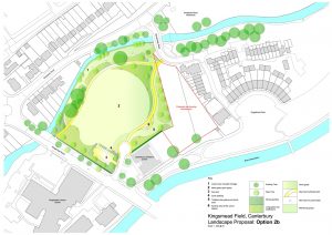 map of the field with sites of enhancement