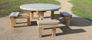 An inclusive picnic table