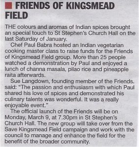 Canterbury Times column piece