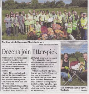 Kentish Gazette article on litter-pick