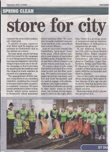 Column on 'Cleaner Future in Store for City' by litter campaigner Sian Pettman p2