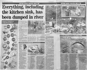 article describing items litter picked from the River Stour in Canterbury