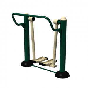 Airwalker has two uprights, a bar across and 2 pedals